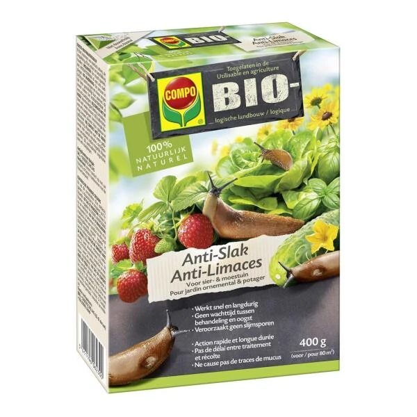 Compo Bio Anti-Slakkenkorrels Voor 400 G Voor Ca. 80 M² 1 Compo Bio Anti-Slakkenkorrels Voor 400 G Voor Ca. 80 M²