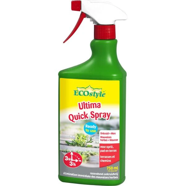 Ecostyle Ultima Quick Spray Gebruiksklaar Tegen Onkruid En Mos 750 Ml 1 Ecostyle Ultima Quick Spray Gebruiksklaar Tegen Onkruid En Mos 750 Ml