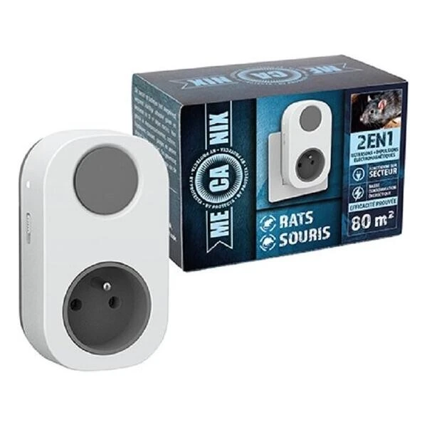 Mecanix Ultrasoon + EM Ratten En Muizen 240 V - 80 M² 2 Mecanix Ultrasoon + EM Ratten En Muizen 240 V - 80 M² - Afbeelding 2